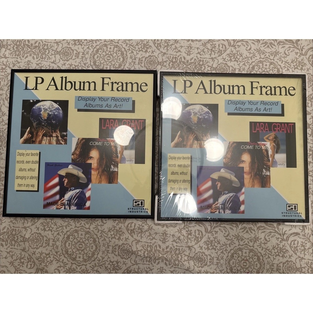 LP Album Frame Structural Industries 12 1/2 x 12 1/2 Set Of 2 Rock N Roll Vinyl